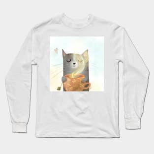 Caturdays and teaclub Long Sleeve T-Shirt